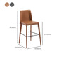 Contemporary Leather Bar Stool Low Back Counter Bar Stool with Metal Legs for Home Clearhalo 'Bar Furniture' 'Bar Stools' 'bar_stools' 'furn' 'furn_bar_stools' 'Furniture' 'Kitchen & Dining Furniture' 1200x1200_8f535e77-c48d-4a44-9c21-38bcc2503403