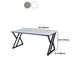 Industrial Stone Writing Desk Sled Rectangular Gaming Desk for Home