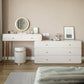 White Solid Wood Makeup Vanity Desk Bedroom Vanity Dressing Table Set Clearhalo 'Bedroom Furniture' 'furn' 'furn_makeup_vanities' 'Furniture' 'Makeup Vanities' 'makeup_vanities' 1200x1200_8f554cf1-3b42-490f-b915-7ed92f64a5b2