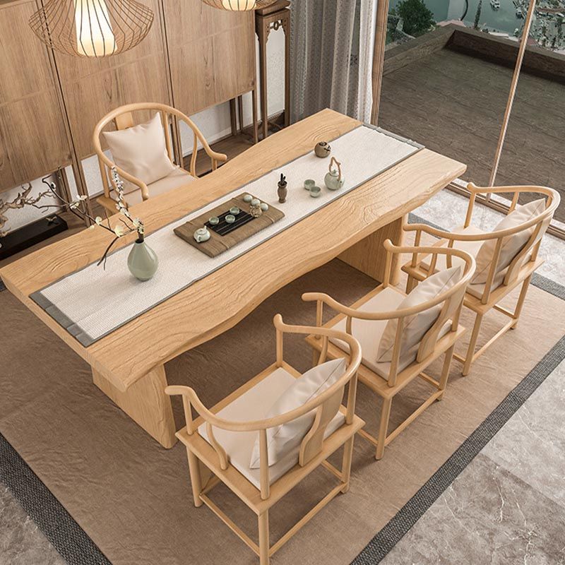Modern Wood Dining Table Set 1/5 Pieces Dining Set for Home Use Clearhalo 'Dining Room Sets' 'Dining Tables & Seating' 'dining_room_set' 'furn' 'furn_dining_room_set' 'Furniture' 'Kitchen & Dining Furniture' 1200x1200_8f56afa8-4432-478f-ab66-5d31d19a4096