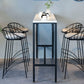 Industrial Bar Height Table White Faux Marble Top Bistro Pub Table for Patio Use Clearhalo 'Bar Furniture' 'Bar Tables' 'bar_tables' 'furn' 'furn_bar_tables' 'Furniture' 'Kitchen & Dining Furniture' 1200x1200_8f57992e-9a6c-449d-8db8-d0515bf9f173