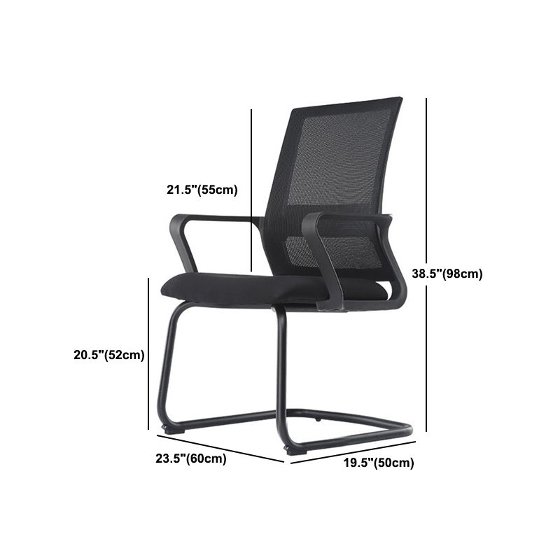 Silla de altura ajustable de escritorio negro moderno para la oficina en casa