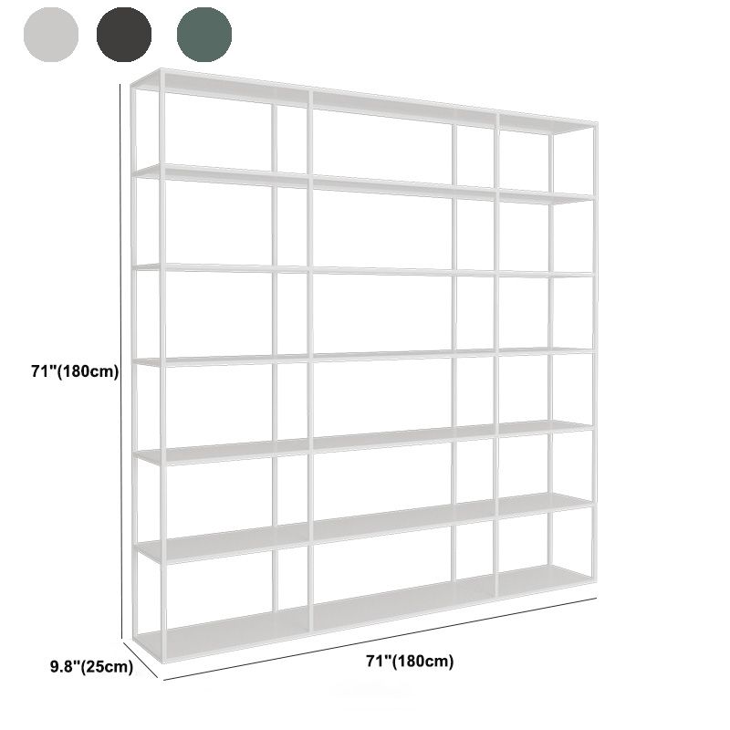 Modern Open Storage Bookcase 9.8" W Iron Frame Bookshelf with Shelves Clearhalo 'Bookcases' 'furn' 'furn_bookcases' 'Furniture' 'Office Furniture' 1200x1200_8f5aee9d-a007-4f2a-8765-4e30df819aaa