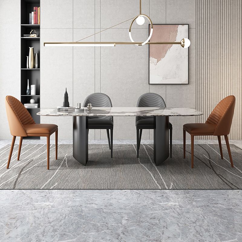 Contemporary 1/4/5/7 Pieces Dining Set with Sintered Stone Dining Table for Restaurant Clearhalo 'Dining Room Sets' 'Dining Tables & Seating' 'dining_room_set' 'furn' 'furn_dining_room_set' 'Furniture' 'furniture_dining_room_set' 'Kitchen & Dining Furniture' 'kitchen&dining_furn' 'kitchen' 1200x1200_8f5b4560-1947-4ffa-b762-592f886ab222