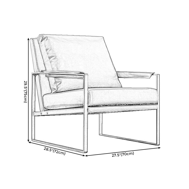 Braccia in pelle di ufficio a colori solidi inclusi con cuscino con gambe nere poltrona