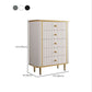 Cómoda de almacenamiento de piedra para dormitorio Glam en blanco con cajones