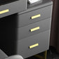 5 Drawers Makeup Table Desk Vanity Stone Top Vanity Table in Black