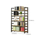 Modern Black Open Back Shelf Bookkast planken opgenomen voor thuiskantoor
