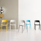 Sedie laterali senza braccia in stile nordico sedie posteriori aperte con gambe di plastica per uso domestico