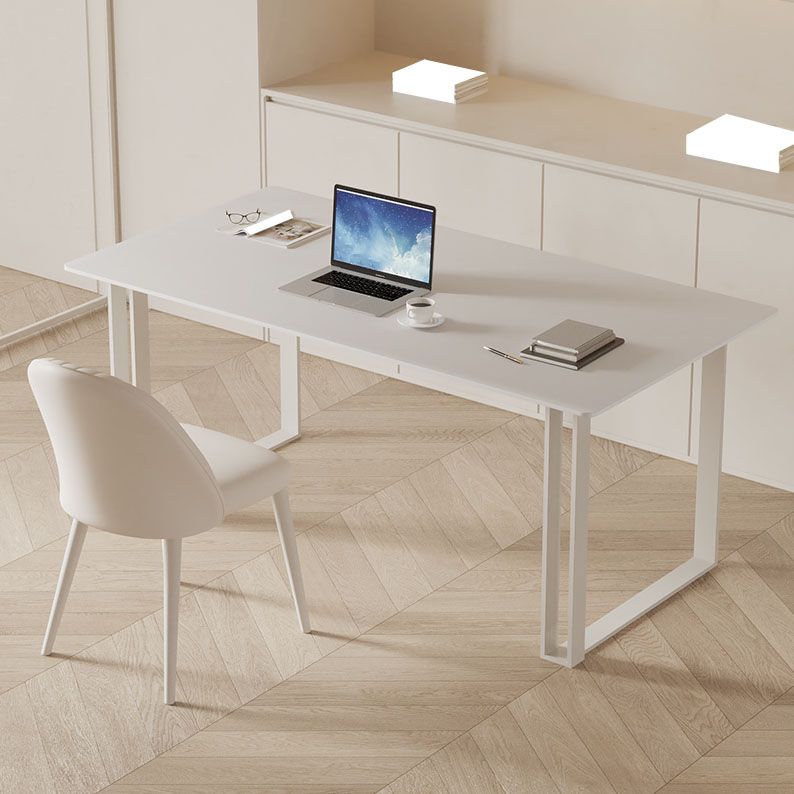 Rectangular Shaped Office Laptop Table Stone Writing Desk in White Clearhalo 'furn' 'furn_office_desk' 'Furniture' 'Office Desks' 'Office Furniture' 'office_desk' 1200x1200_8f606034-04ee-4792-beab-cc80b8ed21b2