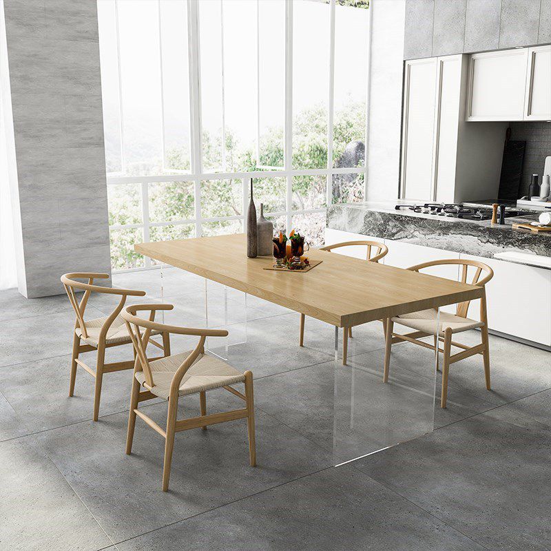 Modern 1/2/5 Pieces Rectangle Dining Table Set Solid Wood Dining Table with Chairs Clearhalo 'Dining Room Sets' 'Dining Tables & Seating' 'dining_room_set' 'furn' 'furn_dining_room_set' 'Furniture' 'furniture_dining_room_set' 'Kitchen & Dining Furniture' 1200x1200_8f61dfae-4849-4786-aa99-bf0c09ad3501