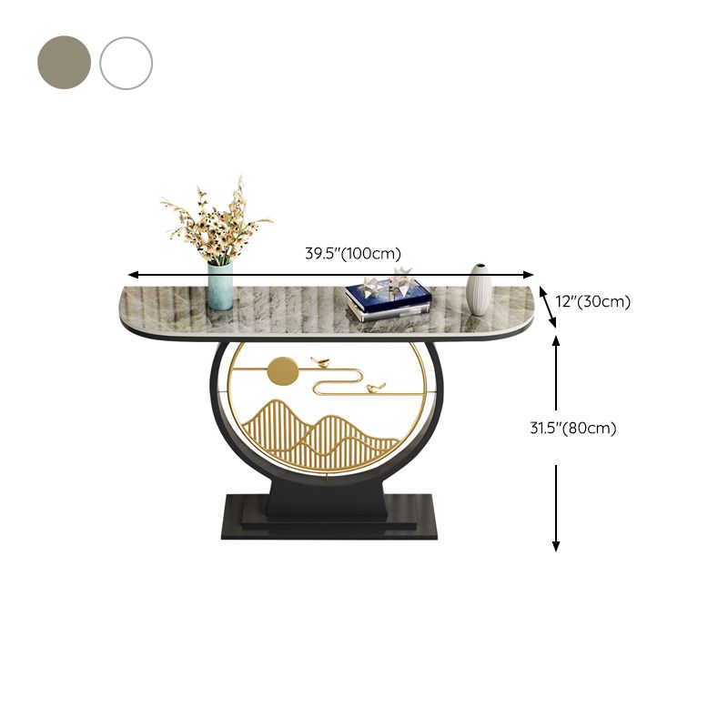 Tavolo accento console contemporanea tavolo da divano di finitura antica in pietra