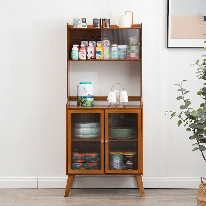 Server per pranzo acrilico contemporaneo server di bambù marrone per cucina