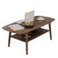Table basse scandinave à 4 pieds avec étagère, table de cocktail en bois