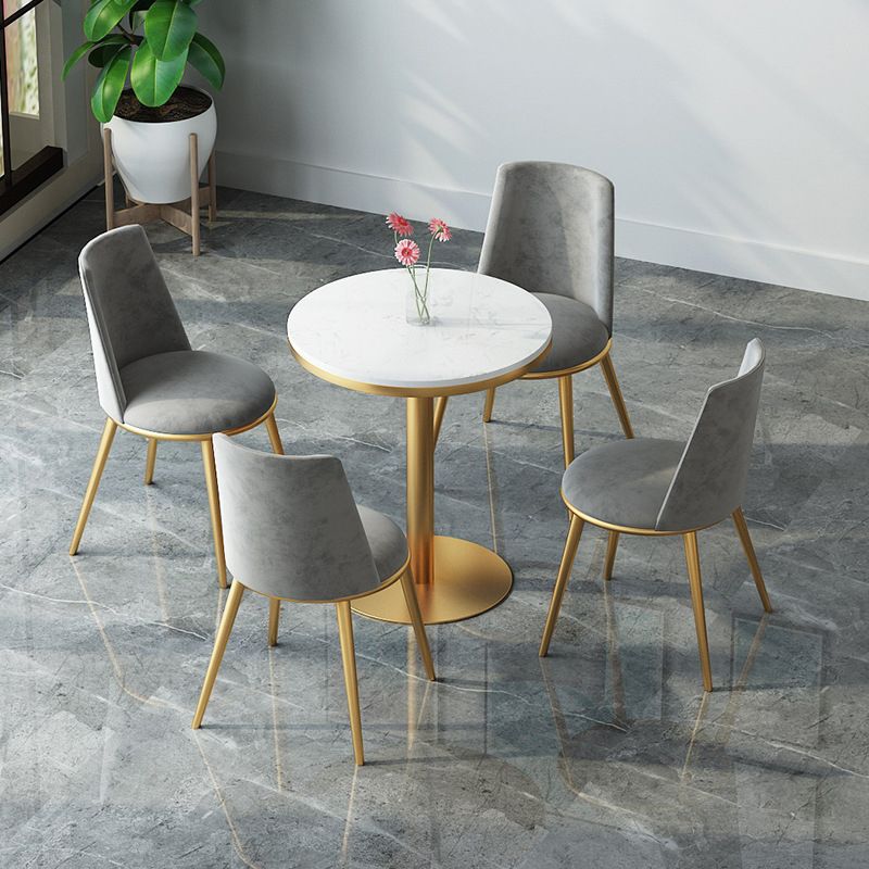 1/3/5 Pieces Dining Set Black-gold Base and White Top Table Glam Style Kitchen Set Clearhalo 'Dining Room Sets' 'Dining Tables & Seating' 'dining_room_set' 'furn' 'furn_dining_room_set' 'Furniture' 'furniture_dining_room_set' 'Kitchen & Dining Furniture' 'kitchen&dining_furn' 'kitchen' 1200x1200_8f65c9bc-02f7-4028-b8b7-8b6491d831c7