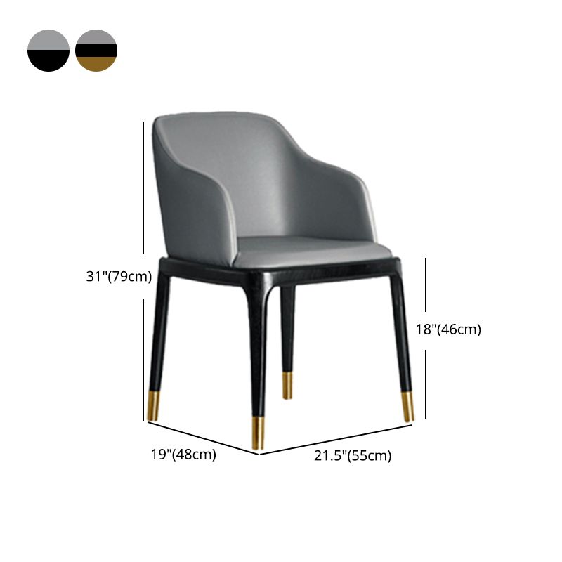 Contemporary Side Dining Chairs Faux Leather Kitchen Chairs for Home Clearhalo 'Dining Chairs' 'Dining Tables & Seating' 'dining_chair' 'furn' 'furn_dining_chair' 'Furniture' 'furniture_dining_chair' 'Kitchen & Dining Furniture' 1200x1200_8f67a452-3d06-4128-9f6c-0e6ca4173aaa