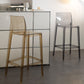 Contemporary Acrylic Low Back Armless Bar Stools with Footrest