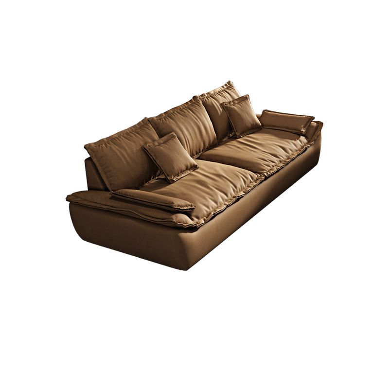 Colora stazionaria Resistente alla pelle in fux soggiorno braccio top braccio marrone scuro