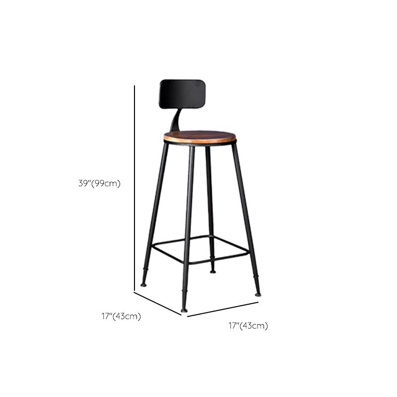 Contemporary Bar Stools Armless Dining Stools with Metal Base