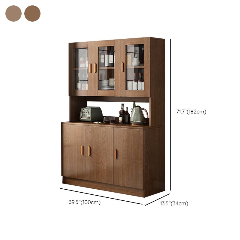 Contemporary Dining Hutch Faux Wood Buffet Cabinet with Doors Clearhalo 'Display & China Cabinets' 'display_china_cabinets' 'furn' 'furn_display_china_cabinets' 'Furniture' 'Kitchen & Dining Furniture' 1200x1200_8f69c16b-11dc-4d11-a138-091c6d00151f