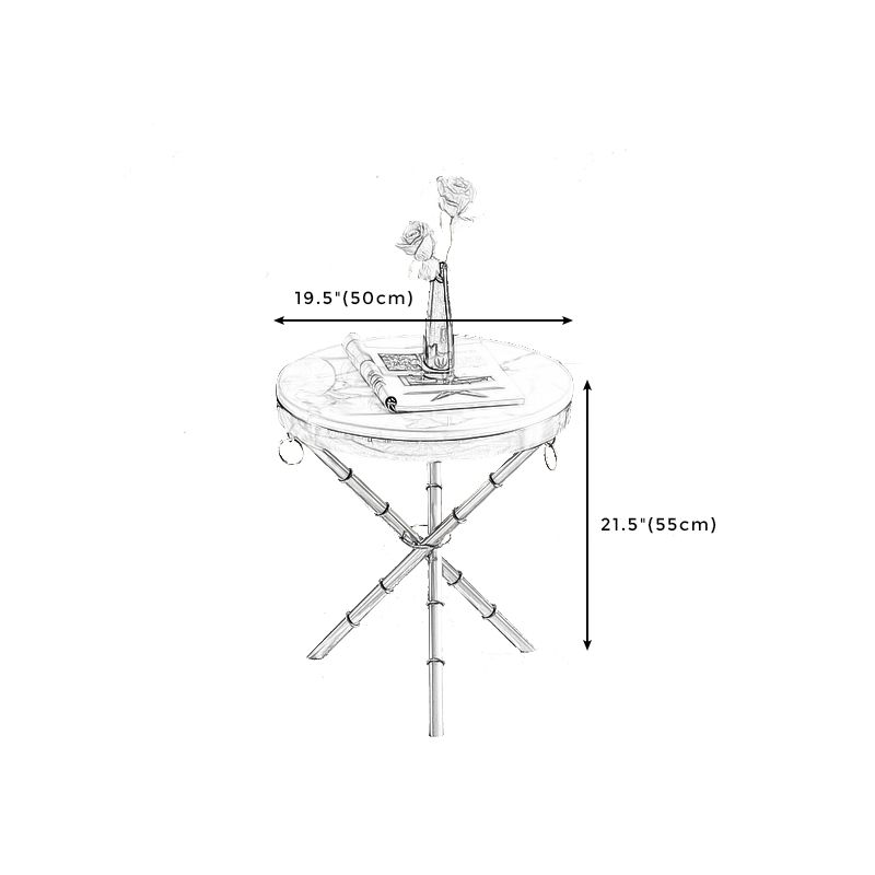 Round Stone Top Side End Table Frame Sofa Side End Table for Living Room Clearhalo 'Coffee & Accent Tables' 'End & Side Tables' 'end_side_table' 'end_side_tables' 'furn' 'furn_end_side_tables' 'Furniture' 'furniture_end_side_table' 'Living Room Furniture' 1200x1200_8f69d9e3-865c-4e0e-9452-34629787f432