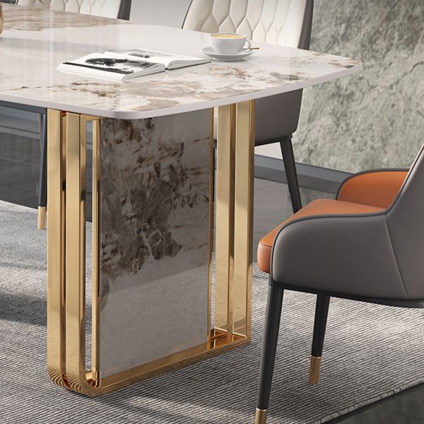 Traditional Luxury Dining Table Rectangle Sintered Stone Double Pedestal Table Clearhalo ' dining_table' 'Dining Tables & Seating' 'Dining Tables' 'furn' 'furn_dining_table' 'Furniture' 'furniture_dining_table' 'Kitchen & Dining Furniture' 'kitchen&dining_furn' 'kitchen' 'kitchen_dining_table' 1200x1200_8f6a7439-cc4a-4feb-a2be-cdc30d1d934b