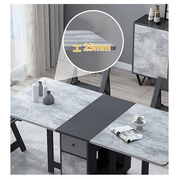 Mid-Century Modern Rectangle Dining Table Drop-Leaf Table with Solid Wood Base Clearhalo ' dining_table' 'Dining Tables & Seating' 'Dining Tables' 'furn' 'furn_dining_table' 'Furniture' 'furniture_dining_table' 'Kitchen & Dining Furniture' 'kitchen&dining_furn' 'kitchen' 'kitchen_dining_table' 1200x1200_8f6a99a6-969b-439e-8d6f-64a7a792e3f2