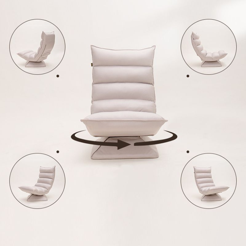 Reclinabile a wingback contemporaneo in metallo girevole colore solido reclinabile