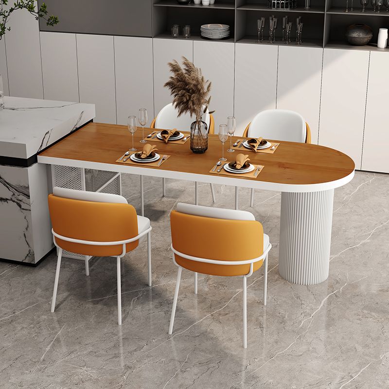 Modern Style Dining Table Solid Wood Double Pedestal Dining Table for kitchen Clearhalo ' dining_table' 'Dining Tables & Seating' 'Dining Tables' 'furn' 'furn_dining_table' 'Furniture' 'furniture_dining_table' 'Kitchen & Dining Furniture' 'kitchen&dining_furn' 'kitchen' 'kitchen_dining_table' 1200x1200_8f6c7bc7-98e7-48d9-8699-4e15cc7cb0a8