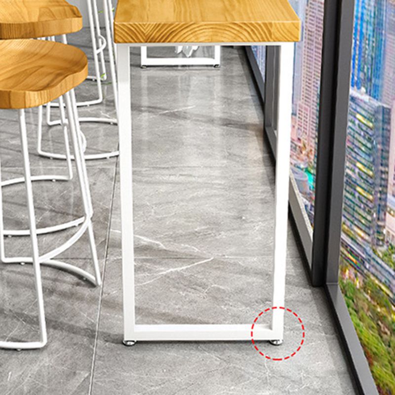 Rectangle Bar Table Bar Height Contemporary Solid Wood Pub Table for Indoor Clearhalo 'Bar Furniture' 'Bar Tables' 'bar_tables' 'furn' 'furn_bar_tables' 'Furniture' 'Kitchen & Dining Furniture' 1200x1200_8f71a70a-ce95-4217-838a-df38f276f2b9