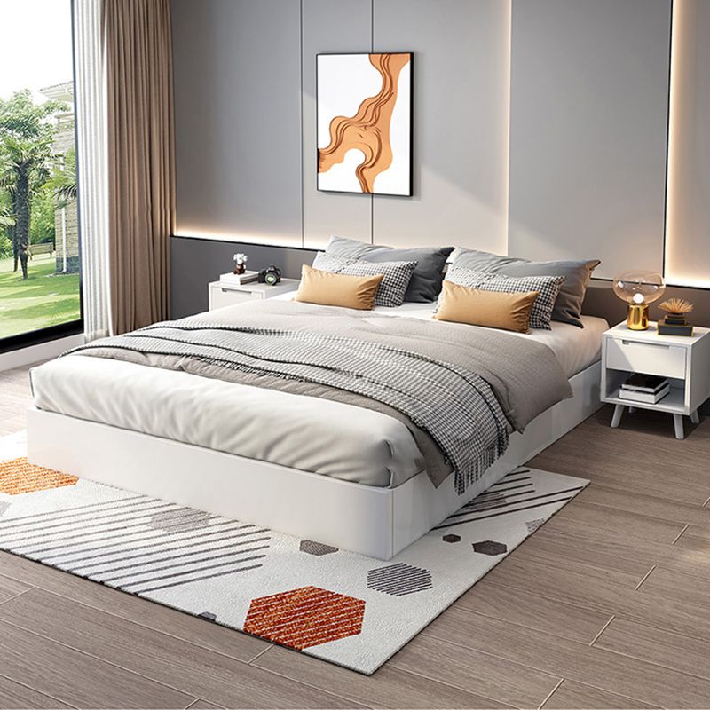 Mid-Century Modern Platform Bed Frame Solid Wood Platform Bed Clearhalo 'Bedroom Furniture' 'Beds' 'furn' 'furn_beds' 'Furniture' 1200x1200_8f71e115-5650-4e47-ae5d-14efcec62fe8
