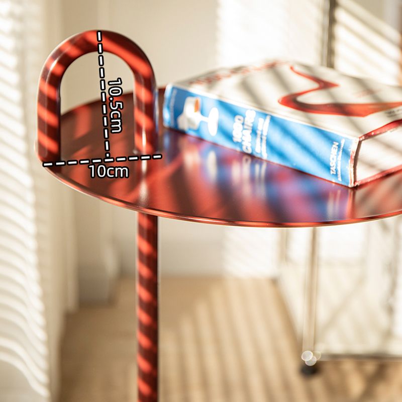 Modern Tray Top Side Table 27.8" Tall Metal Round Pedestal End Table Clearhalo 'Coffee & Accent Tables' 'End & Side Tables' 'end_side_tables' 'furn' 'furn_end_side_tables' 'Furniture' 'Living Room Furniture' 1200x1200_8f7203f2-5b5a-4413-9b09-ab7fa32d7348