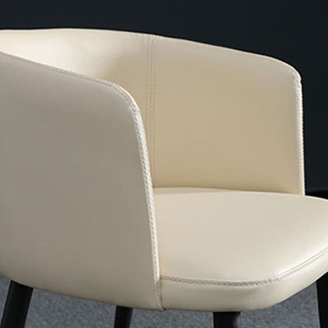 Modern Home Solid Back Arm Chair Upholstered Matte Finish Dining Chair Clearhalo ' kitchen&dining_furn' 'Dining Chairs' 'Dining Tables & Seating' 'dining_chair' 'furn' 'furn_dining_chair' 'Furniture' 'furniture_dining_chair' 'Kitchen & Dining Furniture' 'kitchen' 1200x1200_8f7275c1-51c7-4410-aac8-40e60ff7c204