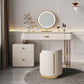 Glam Cream Makeup Vanity Table Dresser With Storage Drawers for Bedroom