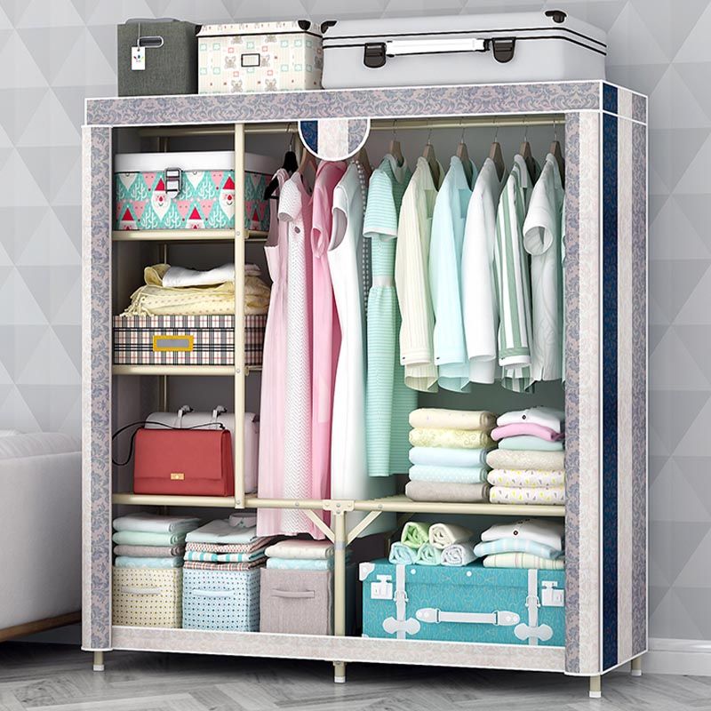 Hedendaagse stijl garderobe stalen slaapkamer garderobe kast met deur