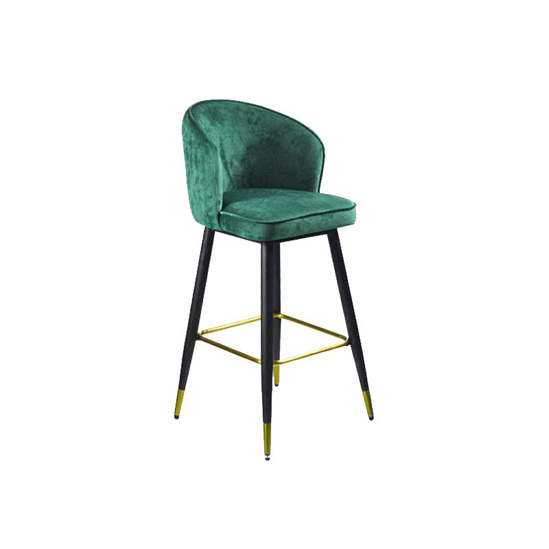Glam Velvet Bar Stool Backrest Counter Stool for Bristol with Metal Legs Clearhalo 'Bar Furniture' 'Bar Stools' 'bar_stools' 'furn' 'furn_bar_stools' 'Furniture' 'Kitchen & Dining Furniture' 1200x1200_8f72b8d2-7c55-4b58-a972-1cdbb6d5cc91