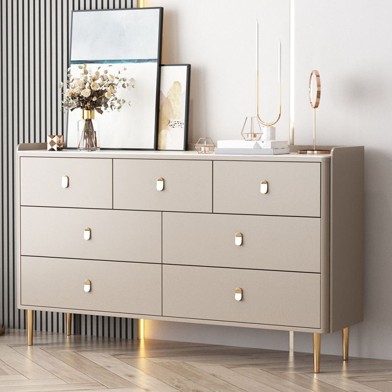 Cassettiera Glam orizzontale doppia in pietra con cassetti per camera da letto