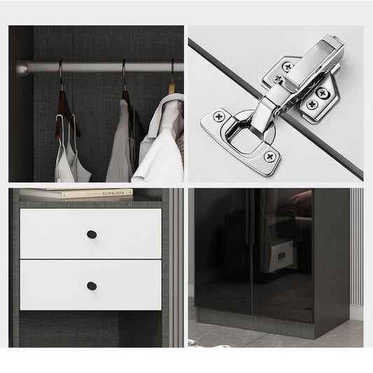 Zeitgenössische Garderobe -Armen mit Regalen Holz und Glasgarderobe Schrank