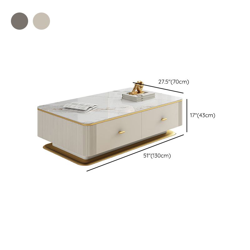 Caffè in ardesia o tavolo finale con cassetti di stoccaggio blocco contemporaneo