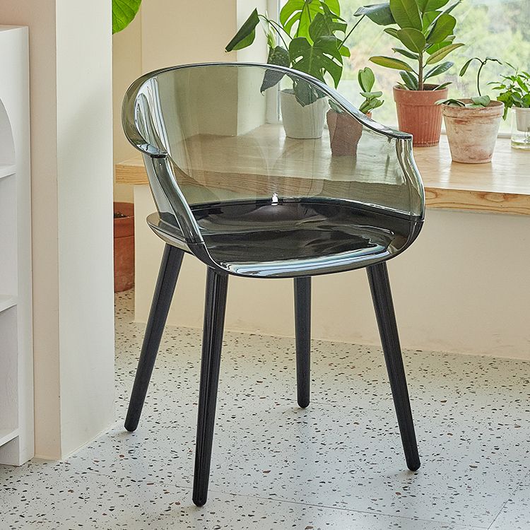 Glam Style Plastic Chair Solid Back Arm Dining Room Kitchen Chairs Set Clearhalo ' kitchen&dining_furn' 'Dining Chairs' 'Dining Tables & Seating' 'dining_chair' 'Furniture' 'furniture_dining_chair' 'Kitchen & Dining Furniture' 'kitchen' 1200x1200_8f74d92a-4584-4f9a-beb8-c027b8d60a3f
