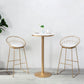 Modern Round Pub Table Set 1/3/5 Pieces Matte Finish Metal Bar Table Set