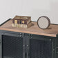 29.5" Tall Metal Accent Cabinet Industrial 2 - Door Chest with Wood Top Clearhalo 'Cabinets & Chests' 'cabinets_chests' 'furn' 'furn_cabinets_chests' 'Furniture' 'Living Room Furniture' 1200x1200_8f75f957-79bd-4544-af50-9668d07c3a12