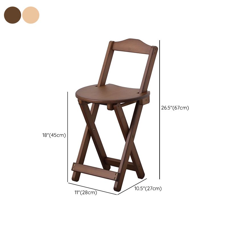 Solid Wood Dining Stools Contemporary Folding Bar Stools with Footrest Clearhalo 'Bar Furniture' 'Bar Stools' 'bar_stools' 'furn' 'furn_bar_stools' 'Furniture' 'Kitchen & Dining Furniture' 1200x1200_8f76cb2a-a02f-4278-88e6-d6379ee49738