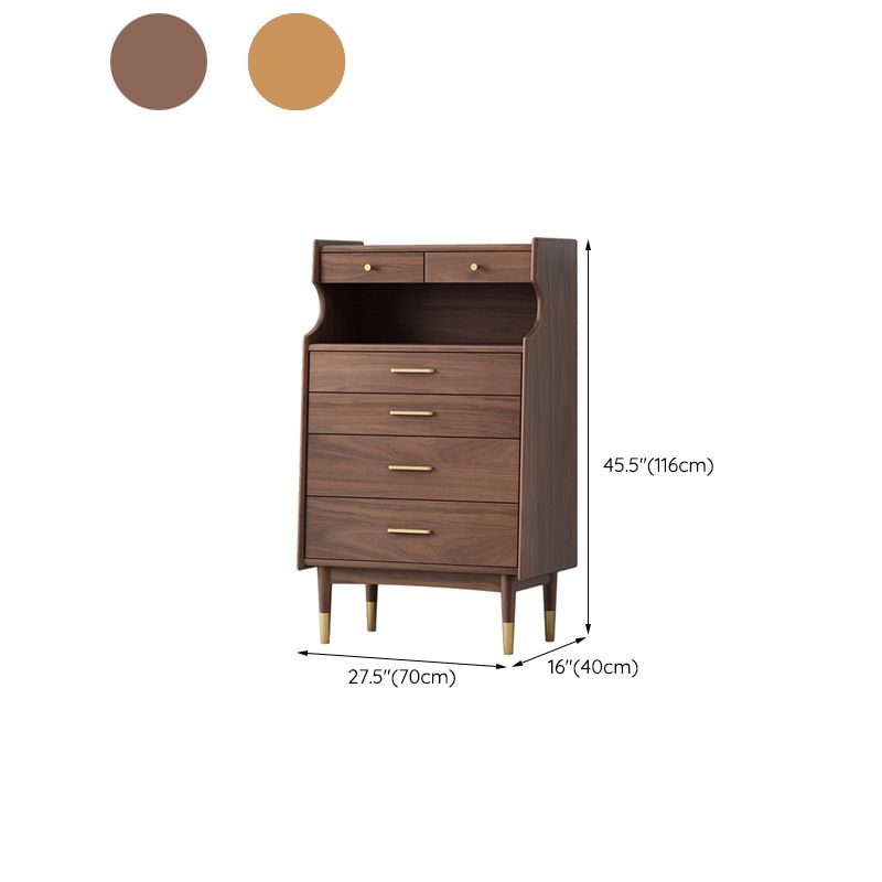 Contemporary Chest Solid Wood 6 - Drawer Rectangle Straight Legs Accent Chest Clearhalo 'Cabinets & Chests' 'cabinets_chests' 'furn' 'furn_cabinets_chests' 'Furniture' 'Living Room Furniture' 1200x1200_8f7851cf-4dbb-482b-aaf9-9c7289ab9834