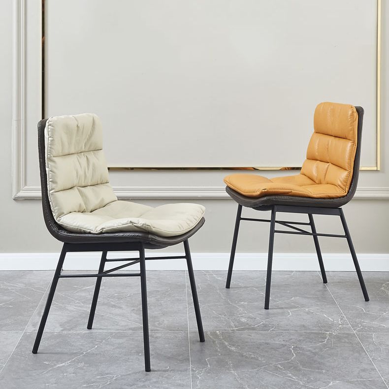 Contemporary Style Dining Metal Chairs Dining Armless Side Chairs for Kitchen Clearhalo ' kitchen&dining_furn' 'Dining Chairs' 'Dining Tables & Seating' 'dining_chair' 'furn' 'furn_dining_chair' 'Furniture' 'furniture_dining_chair' 'Kitchen & Dining Furniture' 'kitchen' 1200x1200_8f7884b2-537a-4346-b237-1a955e67cfac