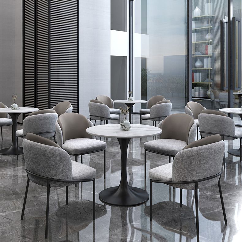 Glam White Standard Dining Table Round Shape Sintered Stone Dining Table with Tulip Base Clearhalo ' dining_table' 'Dining Tables & Seating' 'Dining Tables' 'furn' 'furn_dining_table' 'Furniture' 'furniture_dining_table' 'Kitchen & Dining Furniture' 'kitchen&dining_furn' 'kitchen' 'kitchen_dining_table' 1200x1200_8f79973a-4d0f-4fa5-b768-b68c6537b5f2