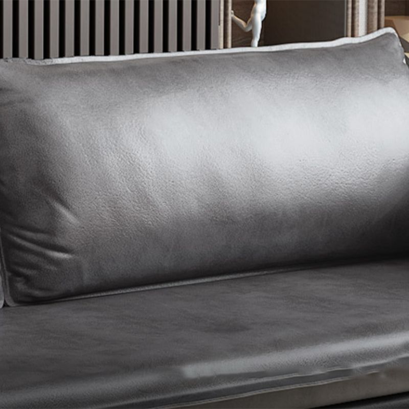 Faux Leather Cushions Sofa 3-Seat 30.7" High Square Arm Loveseat Clearhalo 'furn' 'furn_sofas' 'Furniture' 'furniture_sofas' 'kitchen' 'kitchen_sofas' 'Living Room Furniture' 'Sofa' 'sofas' 1200x1200_8f79dcef-8758-4a65-8e32-b628c8e387e8