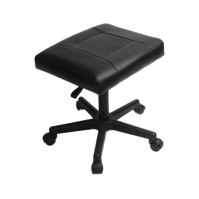 Moderner Schreibtischstuhl Leder -Computerstuhl Armless Office Stuhl in Schwarz