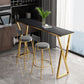 Rectangle Stone Bistro Table Modern Pub Table with Double Pedestal Clearhalo 'Bar Furniture' 'Bar Tables' 'bar_tables' 'furn' 'furn_bar_tables' 'Furniture' 'Kitchen & Dining Furniture' 1200x1200_8f7de3e4-3336-4f1b-a513-4ca9a05ee4d1