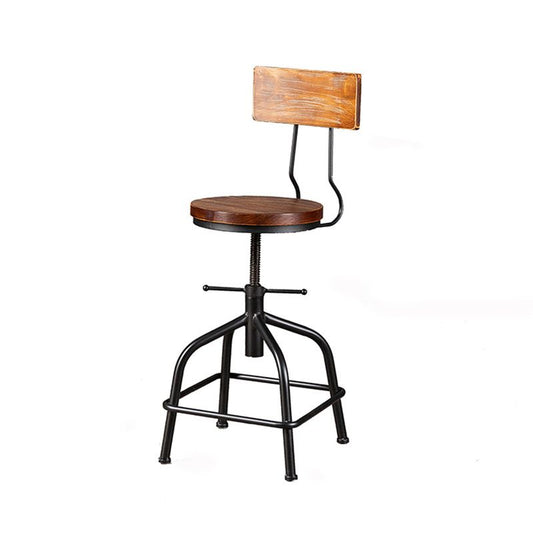 Industrial Dining Chair Adjustable Height Chair with Metal Legs Clearhalo 'Dining Chairs' 'Dining Tables & Seating' 'dining_chair' 'furn' 'furn_dining_chair' 'Furniture' 'furniture_dining_chair' 'Kitchen & Dining Furniture' 1200x1200_8f7e8e8a-5a35-44c1-9849-72d65064e758